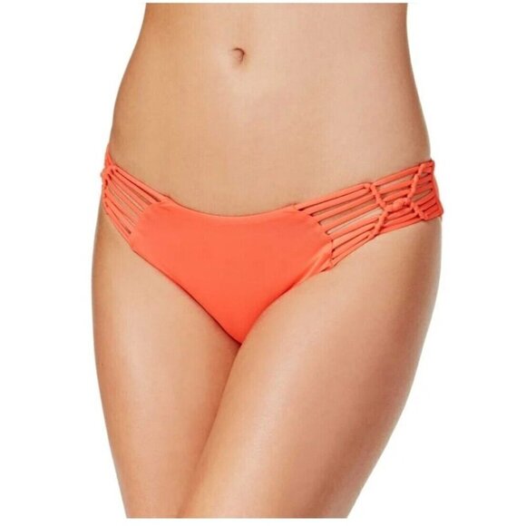New Becca by Rebecca Virtue Electric Current Bikini Bottoms Womens L Orange - Picture 1 of 6
